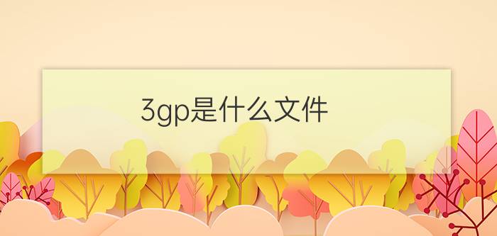 .3gp是什么文件 .3gp用什么播放器打开